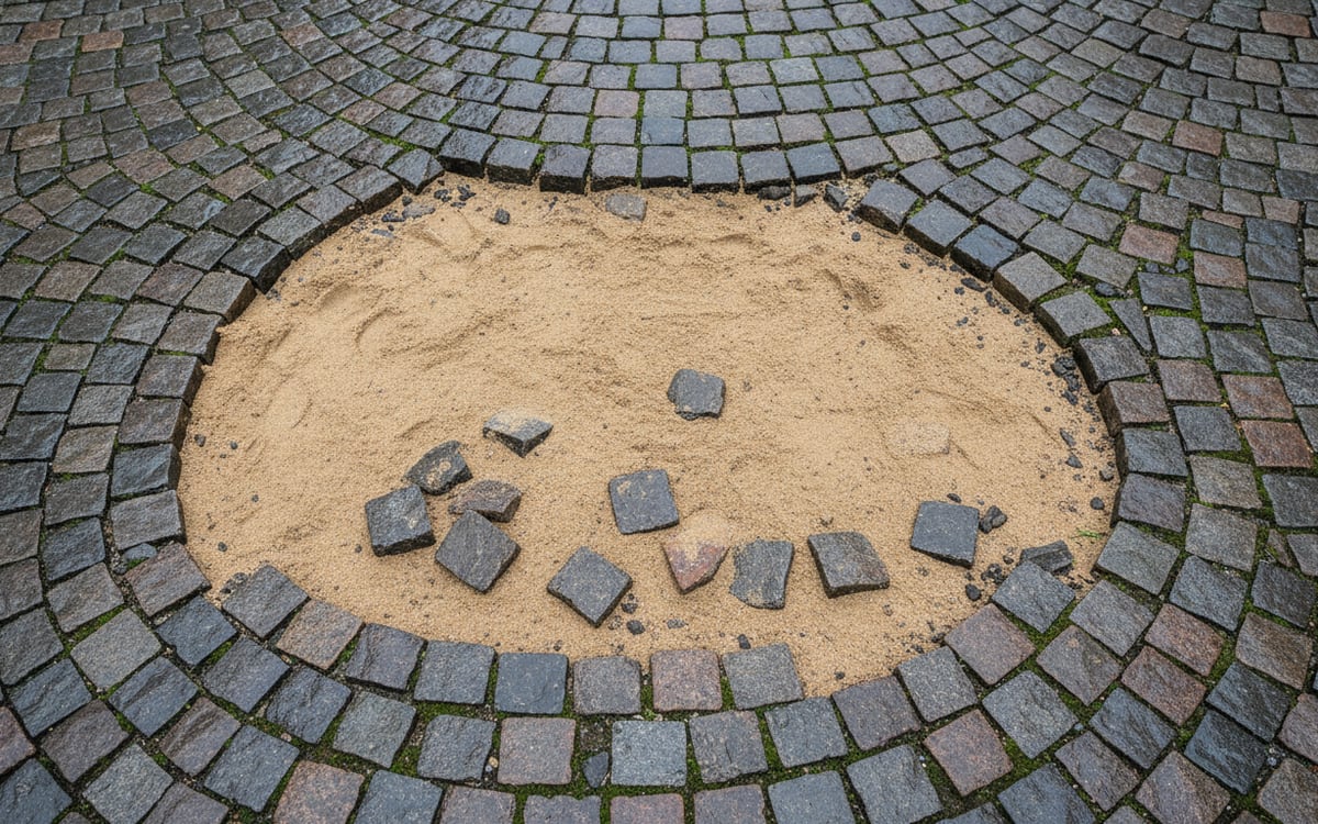 Pflasterreparatur