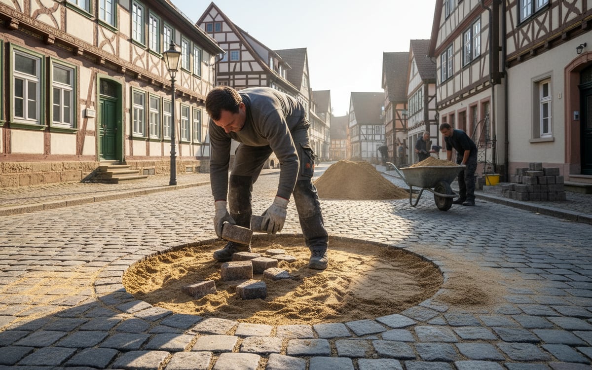 Pflasterreparatur