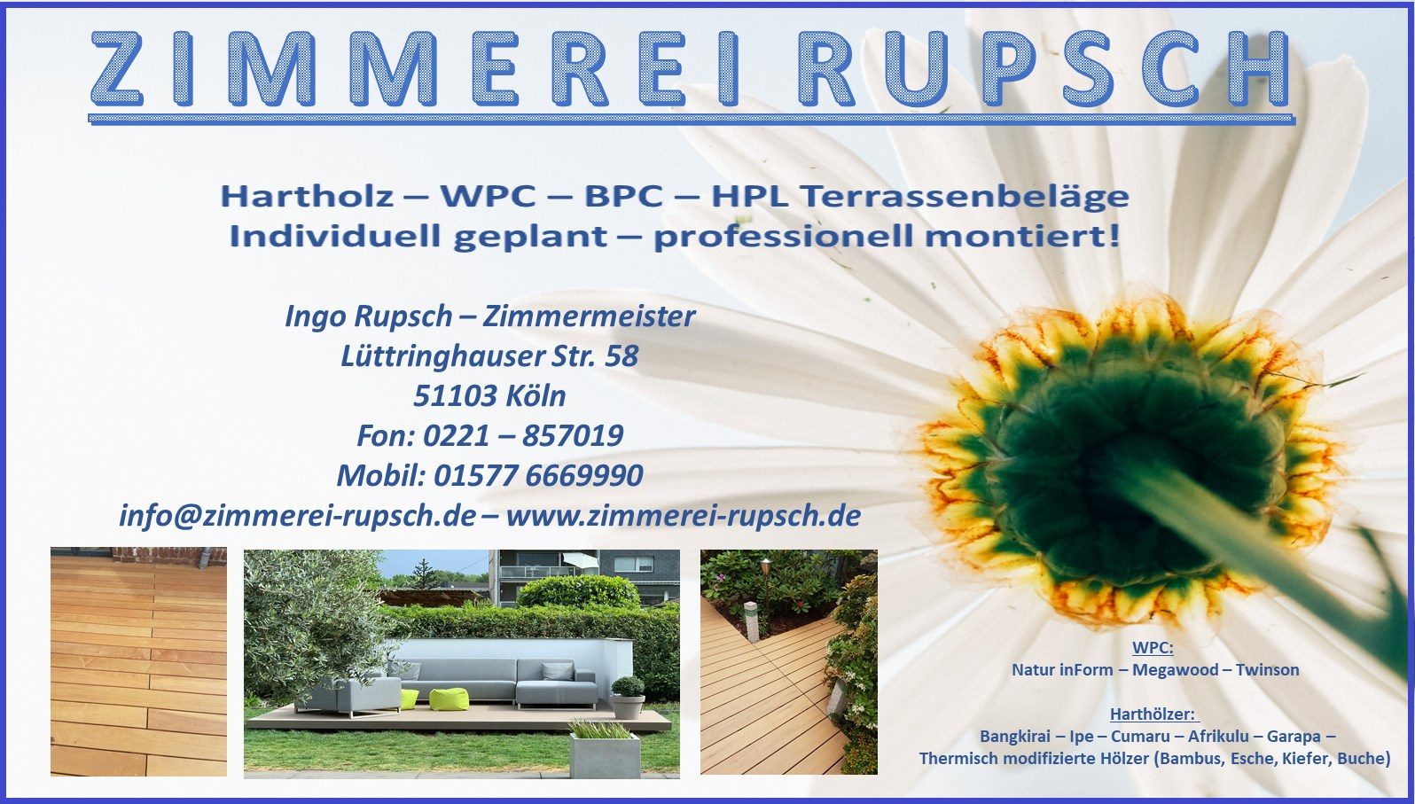 Zimmerei und Terrassenbau Rupsch